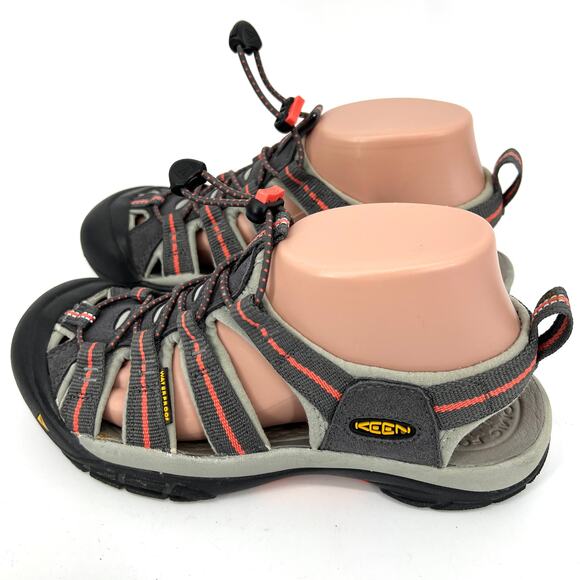 Keen Womens Newport H2 Closed Toe Waterproof Adjustable Sandals Gray Orange Sz 8 - Picture 1 of 8